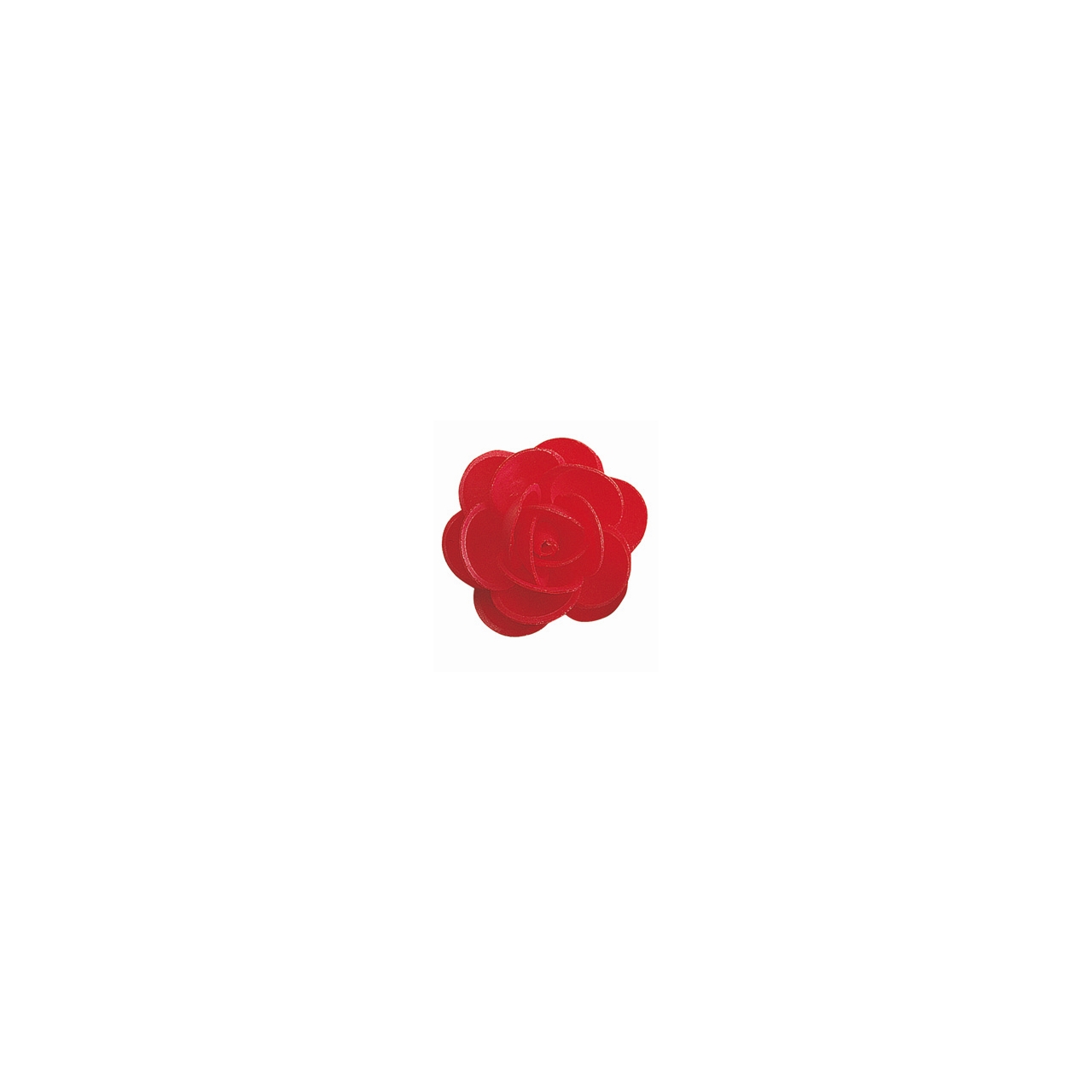 50 x Wafer Rosen - rot - 4,5 cm (Waferdeko / Oblaten Blume) - Dekora
